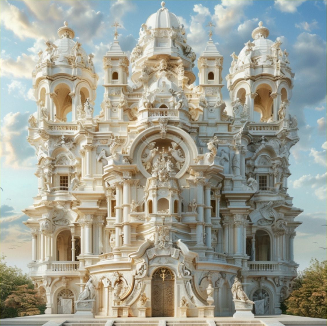 Bâtiment imaginé par intelligence artificielle